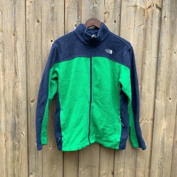 The North Face Fleece Zip Up Jacket Varsity Green - Picture 8 of 9